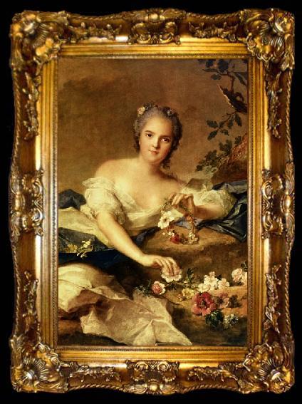 framed  Jean Marc Nattier known as Madame Henriette represented as Flora in, ta009-2